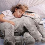 Personalized Plush Elephant Pillow with Custom Details