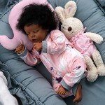 Lifelike African American Reborn Baby Doll 17-Inch