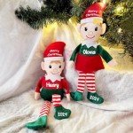 Personalized Christmas Elf Plush Doll for Kids