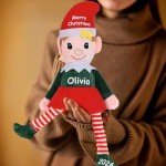 Personalized Christmas Elf Plush Doll for Kids