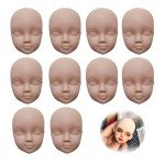 10pcs Soft Plastic Doll Heads for Repainting