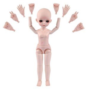 Customized 12-Inch BJD Doll with Hands and Makeup