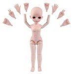 Customized 12-Inch BJD Doll with Hands and Makeup