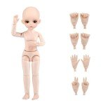 Customized 12-Inch BJD Doll with Hands and Makeup