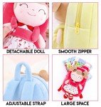 Personalized Pink Cherry Plush Doll Backpack for Girls
