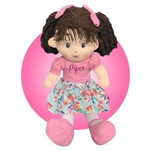 Custom Name Rag Doll for Girls - 16" Plush