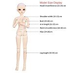 24" BJD Doll with Basic Makeup for DIY