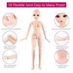 24" BJD Doll with Basic Makeup for DIY