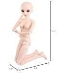24" BJD Doll with Basic Makeup for DIY