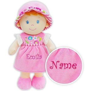 Personalized Soft Baby Doll Emilia in Pink