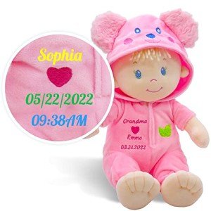 Personalized 12" Soft Baby Bear Doll - Frida