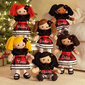 Custom Planet Rag Doll - Blonde with Plaid Outfit