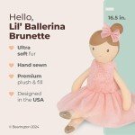 Bearington Collection Lil' Ballerina Brunette Doll