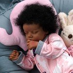 Lifelike African American Reborn Baby Doll 17-Inch