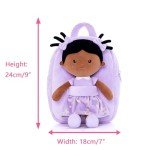 Toddler Backpack with Soft Baby Dolls - Purple Star