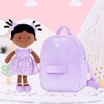 Toddler Backpack with Soft Baby Dolls - Purple Star