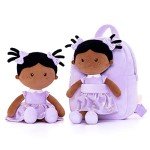 Toddler Backpack with Soft Baby Dolls - Purple Star