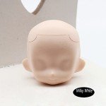 Milky White Blank Head for 1/12 BJD Dolls