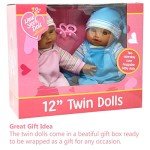 12" Sweet Hispanic Twin Dolls with Pacifier
