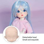 Milky White Blank Head for 1/12 BJD Dolls