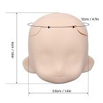 Milky White Blank Head for 1/12 BJD Dolls