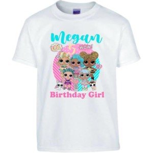 Personalized LOL Birthday T-Shirts for Girls