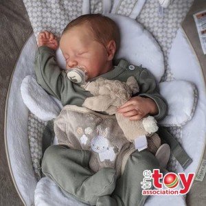 Lifelike 17-Inch Reborn Baby Boy Doll with Accessories