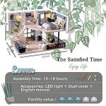 Lannso Miniature Wooden Dollhouse Furniture Kit