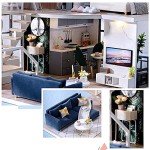 Lannso Miniature Wooden Dollhouse Furniture Kit