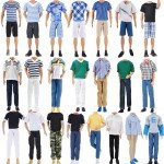 10-Piece Fashion Outfit Set for Boy Dolls
