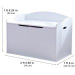 KidKraft Austin Wooden Toy Box Bench, White