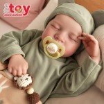 Lifelike 17-Inch Reborn Baby Boy Doll with Accessories