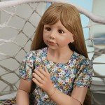 48-Inch Realistic Toddler Reborn Doll with Long Blonde Hair