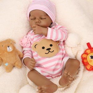 Jirachi 18-Inch Black Reborn Baby Doll Set