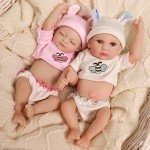 Adorable 10-Inch Twin Silicone Reborn Dolls Set