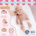 14-Inch Realistic Silicone Bald Baby Doll - Girl