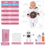14-Inch Realistic Silicone Bald Baby Doll - Girl