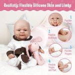 14-Inch Realistic Silicone Bald Baby Doll - Girl