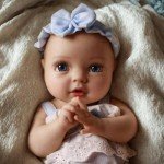 Lifelike 12" Reborn Baby Girl Doll with Smile