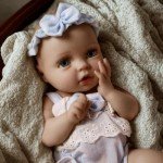 Lifelike 12" Reborn Baby Girl Doll with Smile