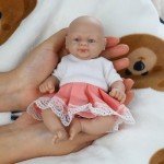 IVITA 7 Inch Mini Reborn Silicone Baby Doll