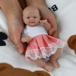 IVITA 7 Inch Mini Reborn Silicone Baby Doll