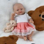 IVITA 7 Inch Mini Reborn Silicone Baby Doll