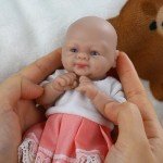 IVITA 7 Inch Mini Reborn Silicone Baby Doll