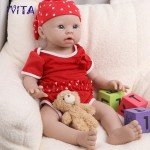19" Blue-Eyed Girl Full Silicone Reborn Doll