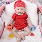19" Blue-Eyed Girl Full Silicone Reborn Doll