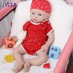 19" Blue-Eyed Girl Full Silicone Reborn Doll