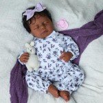 SCOM 20-Inch Realistic Reborn Black Girl Doll