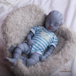18.5" Avatar Reborn Baby Girl Doll - Platinum Silicone