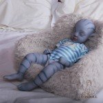18.5" Avatar Reborn Baby Girl Doll - Platinum Silicone